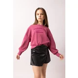 Defacto Girl's Oversize Fit Printed Sweatshirt