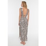 Trendyol Leopard Patterned Slit Detailed Viscose Beach Dress | shoptok.hr