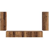  Set zidnog ormarića za TV 4 pcs 29,5 x 31 x 100 cm Staro drvo | Eponuda.com