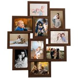 vidaXL Okvir za 10 fotografija (10 x 15 cm) tamnosmeđi MDF | shoptok.hr