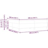 Krevet s opruga kutije Taupe i bijela 200 x 200 cm tkanina | shoptok.hr