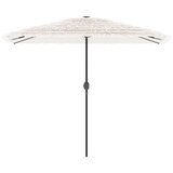  Vrtni suncobran s čeličnom šipkom bijeli 300x200x250 cm | shoptok.hr