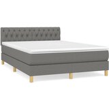 The Living Store Box spring posteljni z vzmetnico temno siv 140x190 cm blago - Box Spring Postelja, (21521138) | Shoptok.si