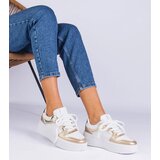 Gemre White and gold platform sneakers Ivalda | Shoptok.si