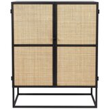 White Label Visoka komoda iz črnega ratana 80x100 cm Guuji - White Label Cene