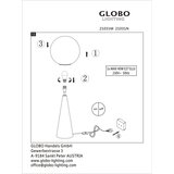 Globo Stolna svjetiljka Pinpal (Ø x V: 20 x 49,5 cm, Zlatna, Bijela) | shoptok.hr
