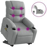 Maison Chic Električni masažni naslanjač - Relax naslanjač s funkcijo vstajanja svetlo siv, (22062306) | Shoptok.si