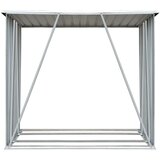  Ostava za drva od pocinčanog čelika 163 x 83 x 154 cm siva | shoptok.hr
