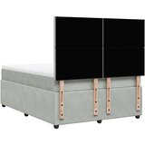  Krevet s oprugama i madracem svjetlosivi 140x190 cm baršunasti | shoptok.hr