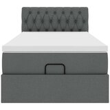  Otomanski okvir kreveta s madraca tamnosivi 90x190cm tkanine | shoptok.hr