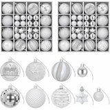  Set božićnih kuglica 88 kom. Srebrna &amp;Oslash; 6 cm Plastika Slike