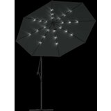 Konzolni suncobran s LED svjetlima i čeličnom šipkom 300 cm | shoptok.hr