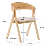 Kave Home Jedilni stol v naravni barvi Godia – | Shoptok.si