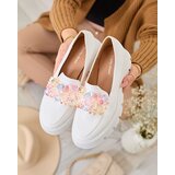 Resti White women's moccasins with colorful crystals Crystal Glam | ePonuda.com