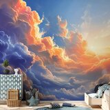 Foto tapeta - Sunset Over a Cloudy Sea: A Wonderful Symphony of Colors 450x315 | shoptok.hr