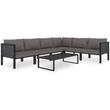  Modularna kutna sofa od poliratana s lijevim naslonom antracit | shoptok.hr
