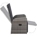  3-dijelni bistro set od poliratana s jastucima sivi | shoptok.hr