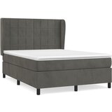 The Living Store Box spring postelja z vzmetnico temno siva 140x200 cm žamet - Box Spring Postelja, (21491168) | Shoptok.si