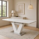 Art Invest Trpezarijski sto Forge MDF Beli visoki sjaj 1400(1800)x800x750 mm Cene