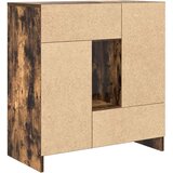  Komoda s predali in vrati, dimljeni hrast, 70,5x34x74,5 cm | Shoptok.si