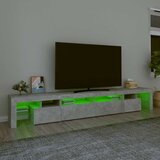 TV ormarić s LED svjetlima siva boja betona 260x36,5x40 cm | shoptok.hr