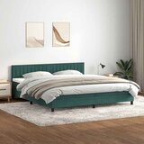 Box Spring krevet s madracem tamno zeleni 180x220 cm baršun | shoptok.hr