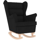  Stolica za ljuljanje 74x90x102 cm od tkanine crna | shoptok.hr