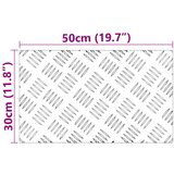 vidaXL rubni matovi Srebrni Aluminij 50 x 30 x 0.3 cm | shoptok.hr