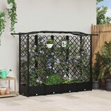  Povišeni krevet s mrežom i krovom Crna 203,5 x 40 x 125 cm PP | shoptok.hr