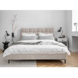 Miuform Bež tapecirani bračni krevet s podnicom 160x200 cm Eve – | shoptok.hr