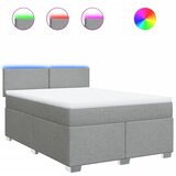  Krevet s oprugama i madracem svjetlosivi 140x190 cm od tkanine | shoptok.hr