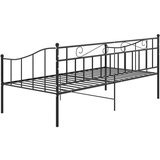  Okvir za krevet na razvlačenje crni metalni 90 x 200 cm | shoptok.hr