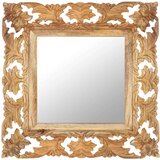 vidaXL Ručno izrezbareno ogledalo smeđe 50 x 50 cm masivno drvo manga | shoptok.hr