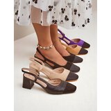 Resti Women's Low Heel Pumps with Decorative Toe Eleganzo | shoptok.hr