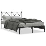 vidaXL Metalni okvir za krevet s uzglavljem crni 120x200 cm | shoptok.hr