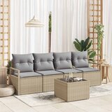  Set sofe 5 pcs Bež i siva poliratan | shoptok.hr