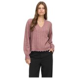 Vila Puloverji Zira V-Neck Knit - Nostalgia Rose Rožnata Cene