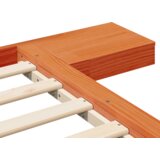 vidaXL Krevetna konstrukcija s noćnim ormarićima boje s voskom 140x200cm od masivnog drveta | shoptok.hr