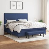  Krevet s oprugama i madracem plavi 160x200 cm od tkanine | shoptok.hr