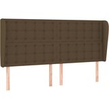  Uzglavlje s ušima tamnosmeđe 203x23x118/128 cm od tkanine | shoptok.hr