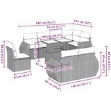  9-dijelni set vrtnih sofa od poliratana s jastucima svjetlosivi | shoptok.hr