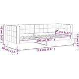vidaXL Dnevni krevet tamnosivi 80 x 200 cm baršunasti | shoptok.hr