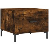 Maison Chic Klubska mizica - kavna mizica - Nizka mizica dimljeni hrast 50x50x40 cm inženirski les, (21753556) Cene