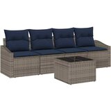  Set sofe s jastukom 5 pcs Siva i mornarsko plava poliratan | shoptok.hr