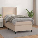  Box spring postelja z vzmetnico kapučino 100x200cm umetno usnje, (20724821) | Shoptok.si