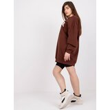 FANCY Sweatshirt-FA-BL-7649.85P-dark brown | Shoptok.si