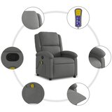  Masažni naslonjač od tkanine tamnosivi | shoptok.hr