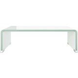 vidaXL Stalak za TV/Monitor Stakleni Bijeli 40x25x11 cm | shoptok.hr