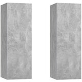Furnova TV omarica 2 kosa betonsko siva 30,5x30x90 cm inženirski les, (21924361) | Shoptok.si