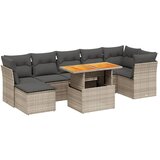 Maison Chic Seti vrtnega pohištva - Vrtna garnitura - Vrtni pohištvo set 8-delna z blazinami siv poli ratan, (21800056) | Shoptok.si